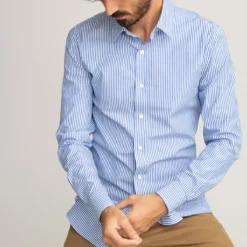 Chemise Slim Signature, Col Français