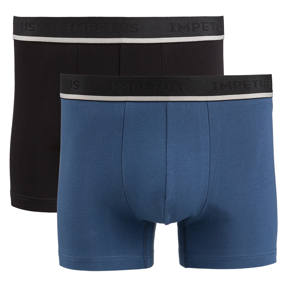Lot De 2 Boxers Unis Coton Stretch 1 Lot De 2 Boxers Unis Coton Stretch