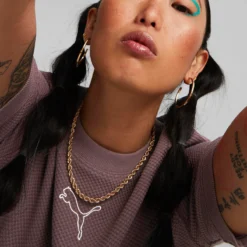 Puma T-shirt Col Rond Manches Courtes Coupe Ajustée -Mode Décontractée e10b5abc08a8bf03c69e9c644faa728d