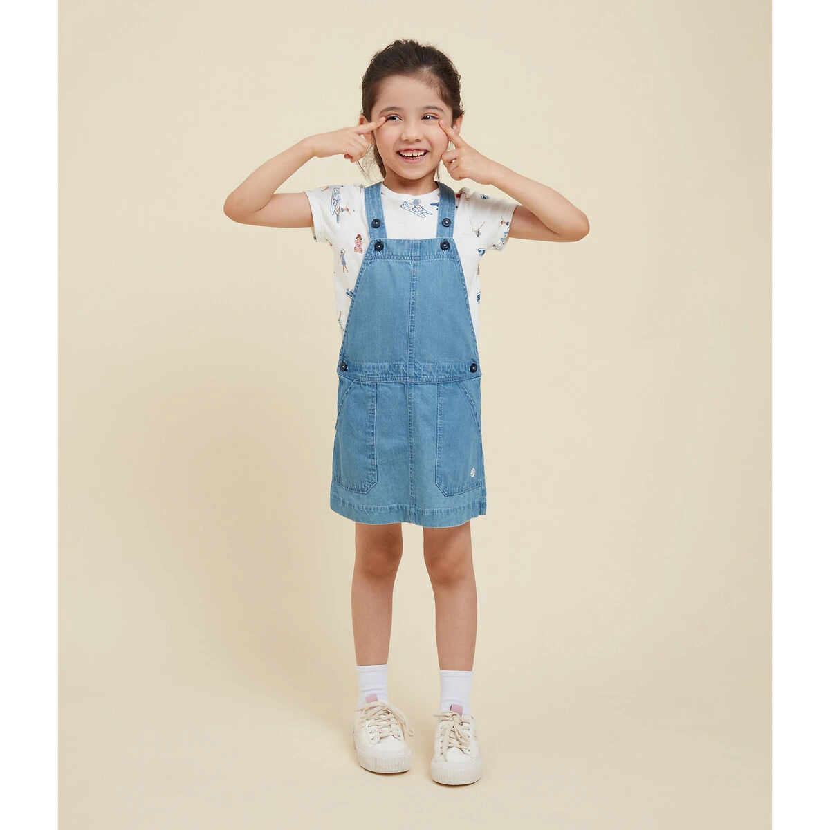 PETIT BATEAU Robe Salopette En Denim 5 PETIT BATEAU Robe Salopette En Denim – Image 5