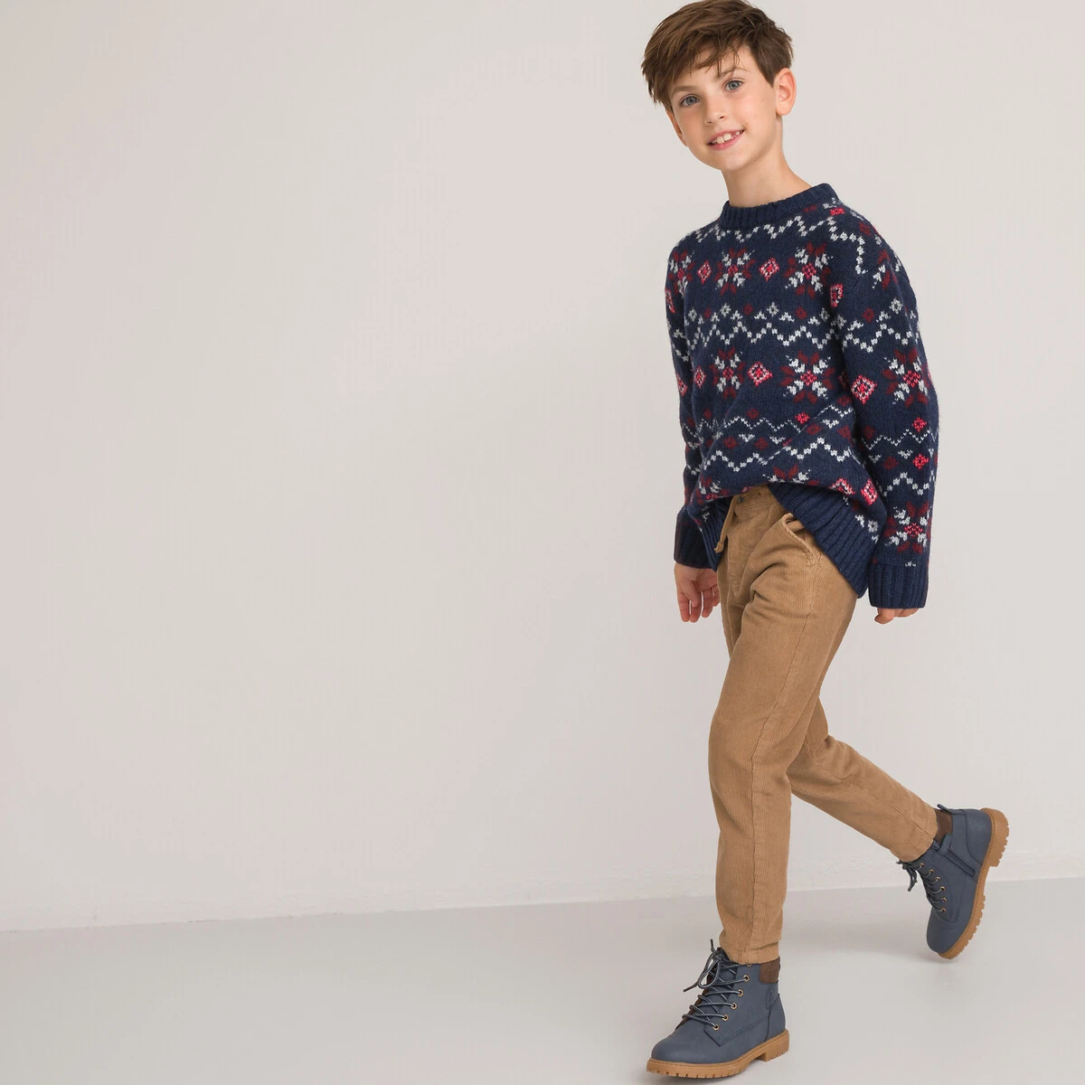 Pull Col Rond En Grosse Maille Jacquard 2 Pull Col Rond En Grosse Maille Jacquard – Image 2