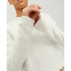 Jack & Jones Pull Léger Col Rond En Lin -Mode Décontractée ea7d83b5329e69be1ce8d45214b59351