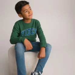 Sweat Col Rond En Molleton, Imprimé Vibes
