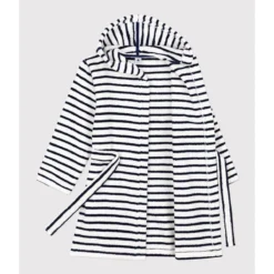 PETIT BATEAU Peignoir à Capuche Rayé En éponge 6 PETIT BATEAU Peignoir à Capuche Rayé En éponge -Mode Décontractée ecac3b5317a56e7c11c35107d693e949