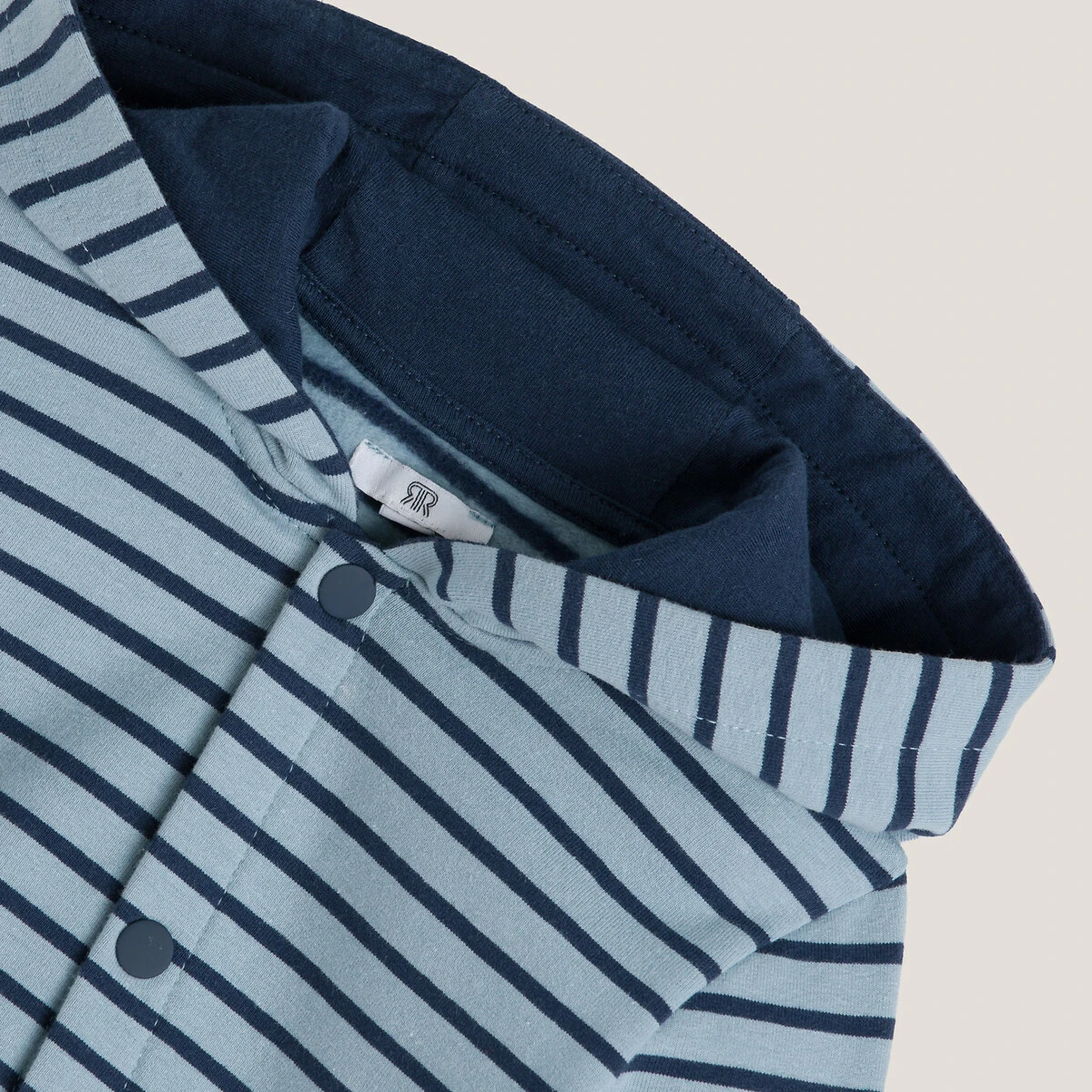 Combinaison à Capuche Rayée En Molleton 3 Combinaison à Capuche Rayée En Molleton – Image 3