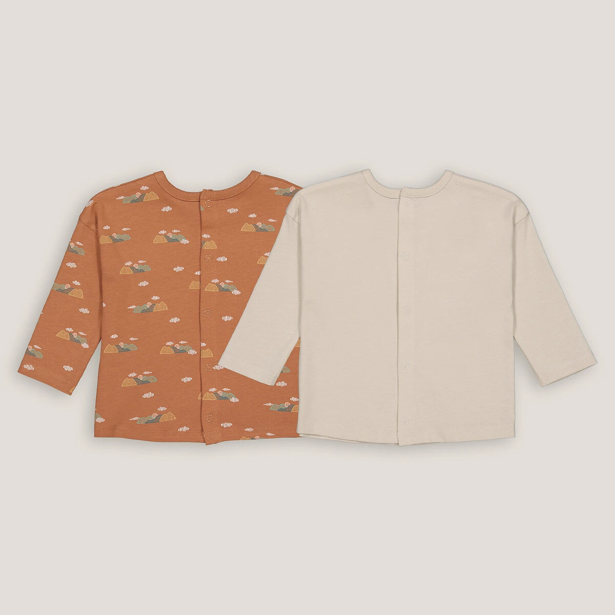 Lot De 2 T-shirts Manches Longues, Motif Montagnes 2 Lot De 2 T-shirts Manches Longues, Motif Montagnes – Image 2