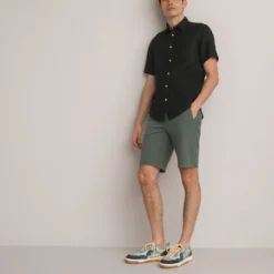 Chemise Droite Manches Courtes En Lin -Mode Décontractée eefc911cbbde8f926748584678c770d4