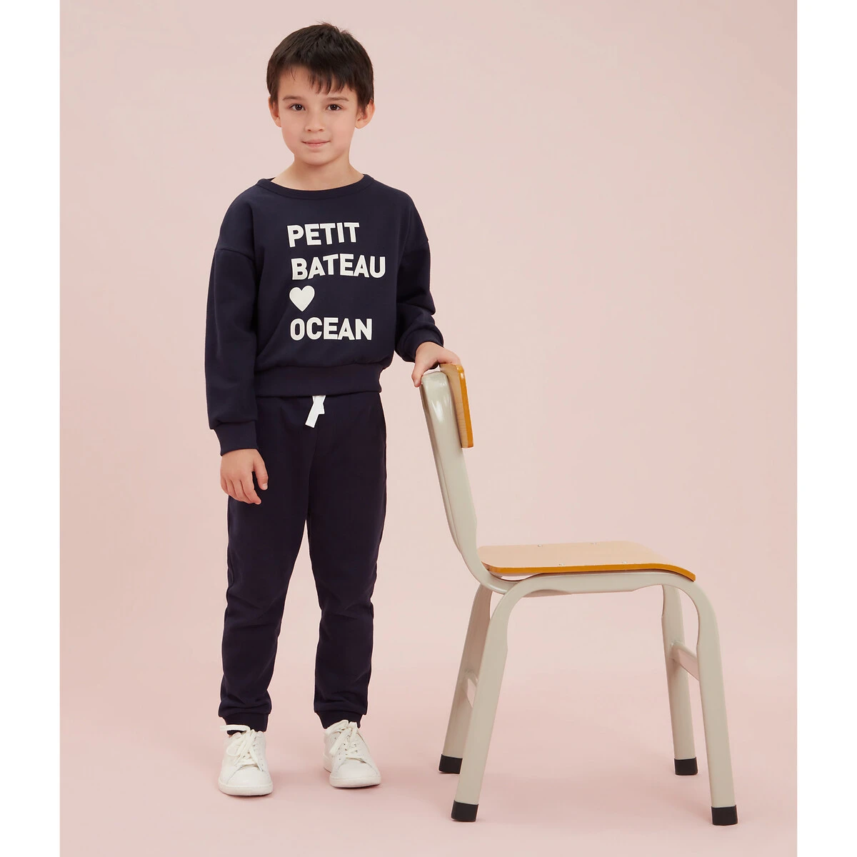 PETIT BATEAU Sweat Col Rond En Coton 2 PETIT BATEAU Sweat Col Rond En Coton – Image 2