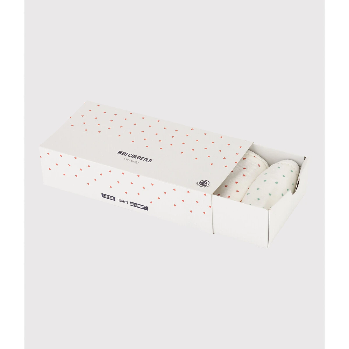 PETIT BATEAU Lot De 5 Culottes Imprimé Cœurs 3 PETIT BATEAU Lot De 5 Culottes Imprimé Cœurs – Image 3