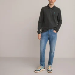 Polo En Pur Coton Manches Longues -Mode Décontractée f0344d868593551f9ac9d6161258eedb