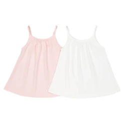 Lot De 2 Débardeurs Unis Fines Bretelles