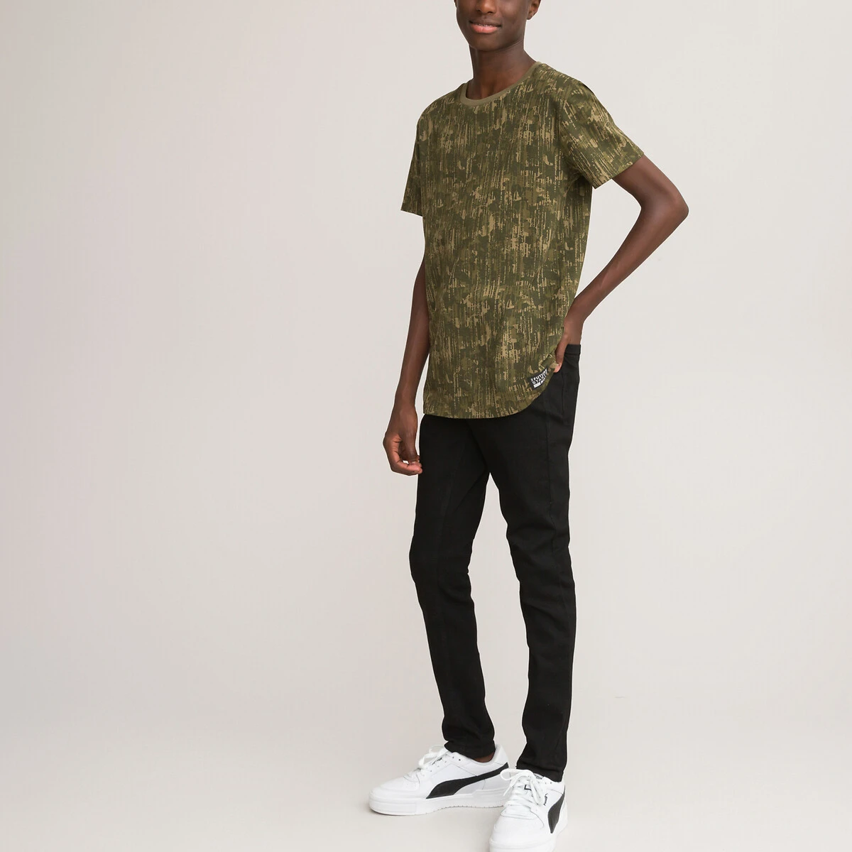 T-shirt Col Rond Imprimé Camouflage 1 T-shirt Col Rond Imprimé Camouflage
