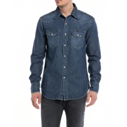Replay Chemise Droite En Jean