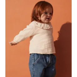 PETIT BATEAU Blouse Manches Longues En Gaze De Coton 9 PETIT BATEAU Blouse Manches Longues En Gaze De Coton -Mode Décontractée f45374e2161ea668fe15363397b012ec