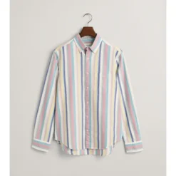 Gant Chemise Droite Rayée Oxford -Mode Décontractée f4d09d0f533d329fdda760cbdd82759e