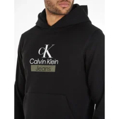 Calvin Klein Jeans Sweat Fermé à Capuche Stacked Archival -Mode Décontractée f5eb432daaa20fa2194569e24a36a293