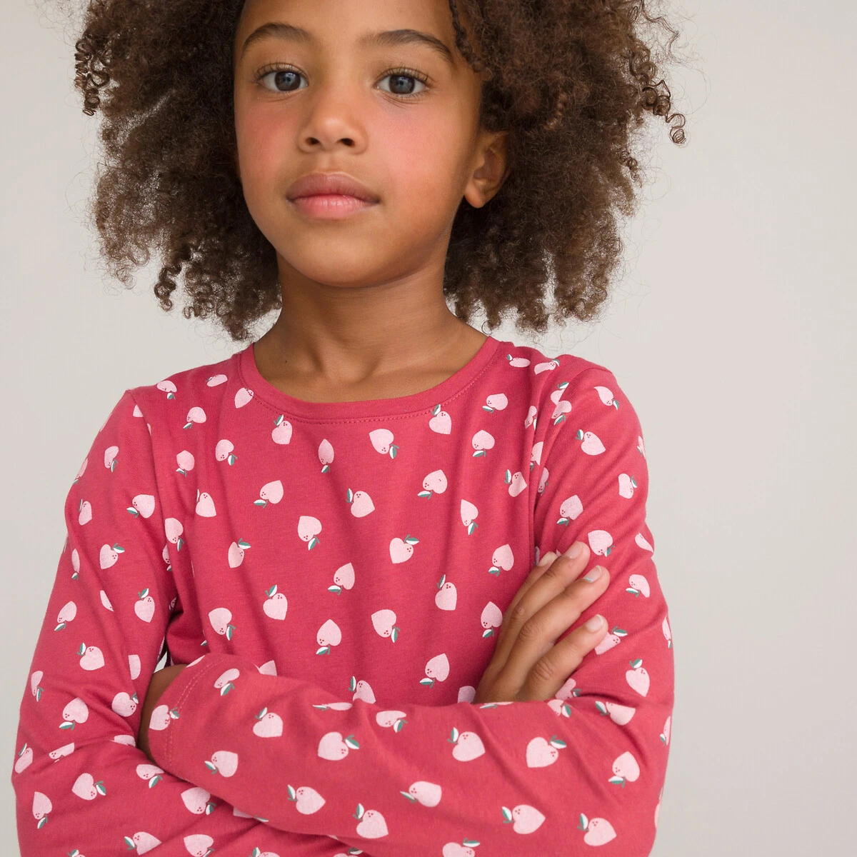 Robe Manches Longues, Imprimé Pommes 2 Robe Manches Longues, Imprimé Pommes – Image 2