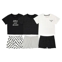 Lot De 3 Pyjashorts En Coton à Pois