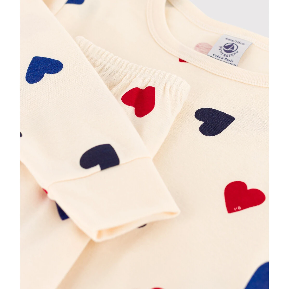 PETIT BATEAU Pyjama 2 Pièces Imprimé Cœurs 4 PETIT BATEAU Pyjama 2 Pièces Imprimé Cœurs – Image 4