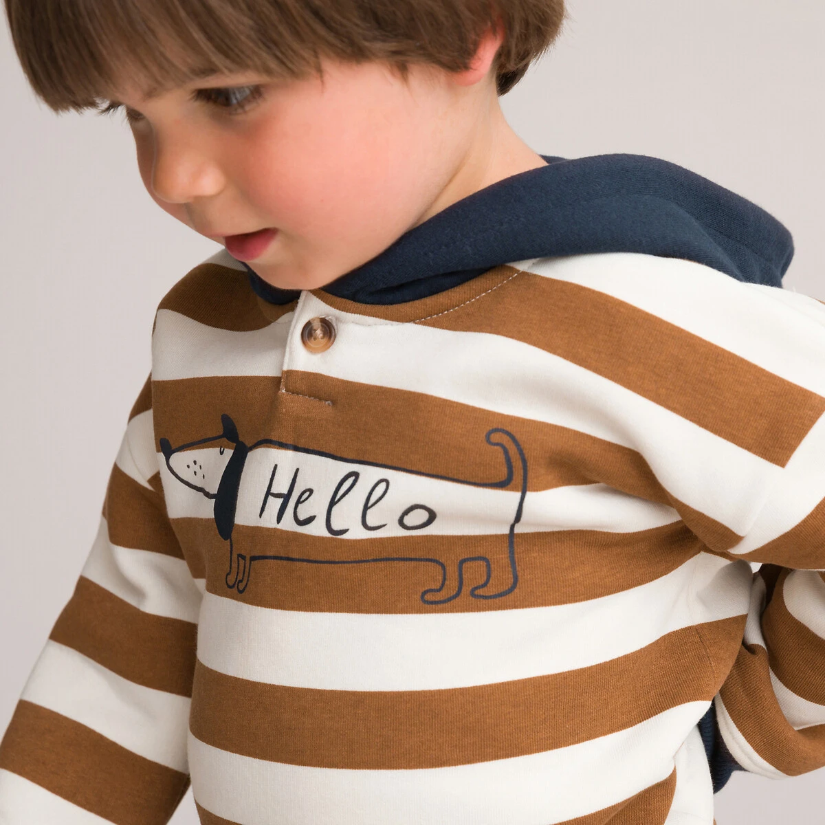 Sweat à Capuche Rayé En Molleton 2 Sweat à Capuche Rayé En Molleton – Image 2