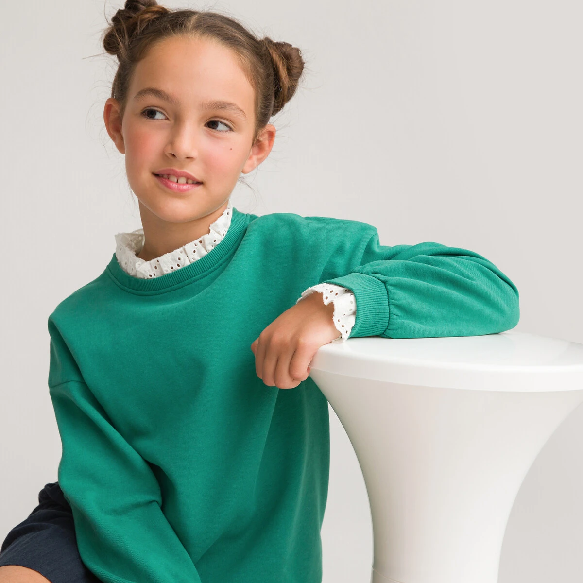 Sweat Col Montant Effet 2 En 1 En Molleton 2 Sweat Col Montant Effet 2 En 1 En Molleton – Image 2