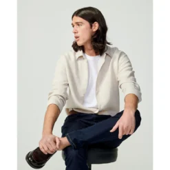 Chemise Droite Signature, Manches Longues, En Lin 18 Chemise Droite Signature, Manches Longues, En Lin -Mode Décontractée f9a952f4006b9029fbf7137ffec8c81d