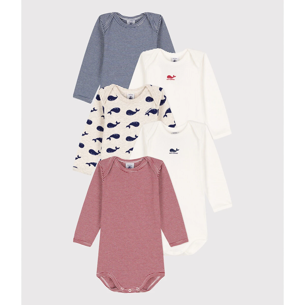 PETIT BATEAU Lot De 3 Bodies Manches Longues En Coton 6 PETIT BATEAU Lot De 3 Bodies Manches Longues En Coton – Image 6