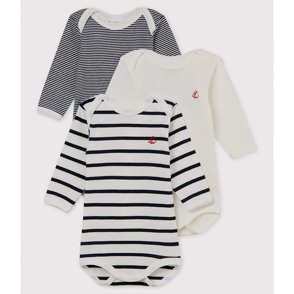 PETIT BATEAU Lot De 3 Bodies Sans Manches à Rayures 7 PETIT BATEAU Lot De 3 Bodies Sans Manches à Rayures – Image 7