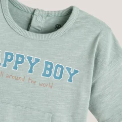 T-shirt Manches Courtes à Message, Coton Bio -Mode Décontractée fc7fa91f2a5084e20d171bfef43e0981