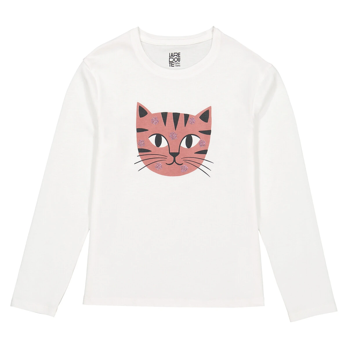T-shirt Manches Longues, Motif Tête De Chat 3 T-shirt Manches Longues, Motif Tête De Chat – Image 3